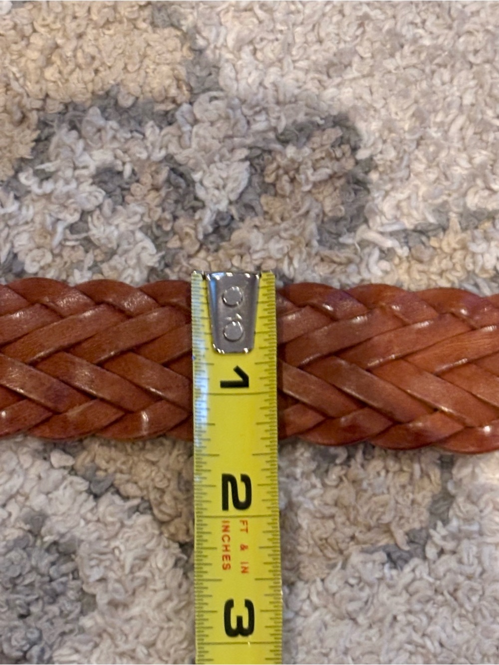 NWOT Ralph Lauren Women’s Brown Leather Belt Braided Medium - Picture 5 of 5